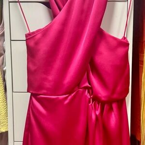 Super cute RAMY Brook cross halter dress